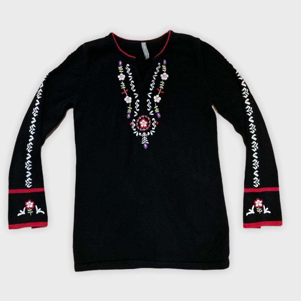 Floral Embroidered Sweater